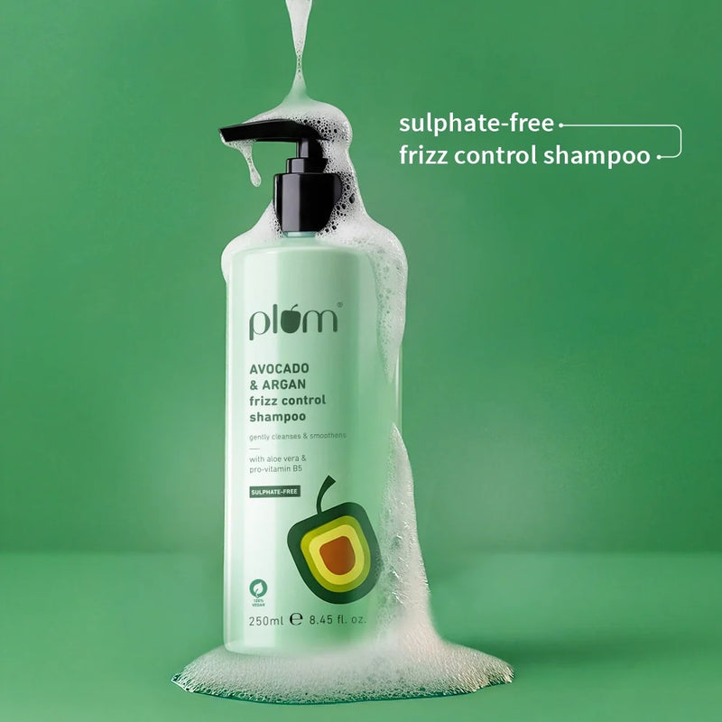 Plum Goodness Avocado & Argan Frizz Control Shampoo