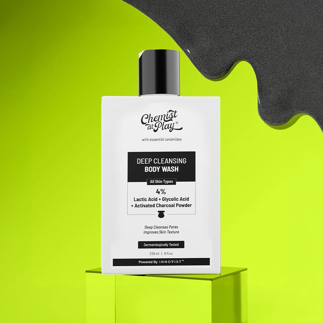 Chemist At Play Deep Cleansing Body Wash with Activated Charcoal & Glycolic Acid - 236 ml