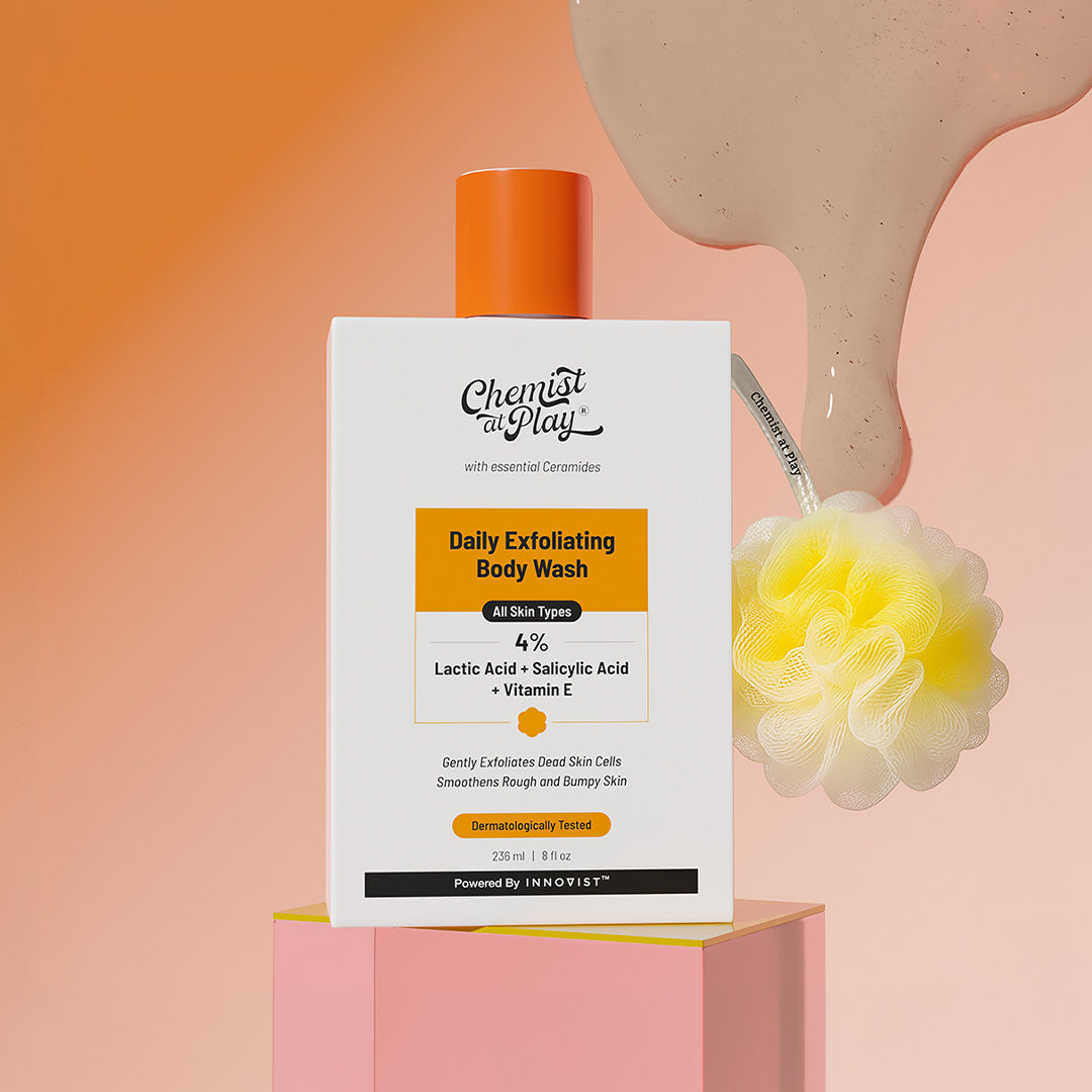 Chemist At Play Exfoliating Body Wash with 1% Salicylic Acid & 2% Lactic Acid with Loofah - 236 ml