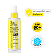 SunScoop Sunscreen - SPF 60 PA++++ Hydrating Fluid Sunscreen | UV Filter Zinc Oxide | No White Cast 125 ml