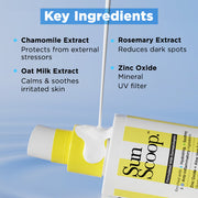 SunScoop Sunscreen - SPF 60 PA++++ Hydrating Fluid Sunscreen | UV Filter Zinc Oxide | No White Cast 125 ml