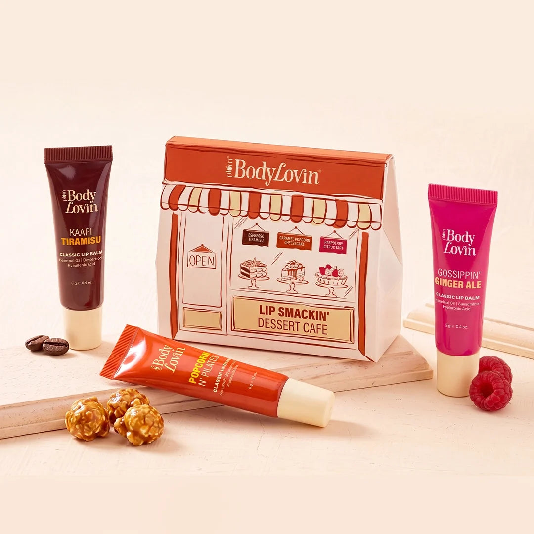 Plum Goodness Lip Smackin' Dessert Cafe | Set of 3 - 3g Lip Balms by BodyLovin'