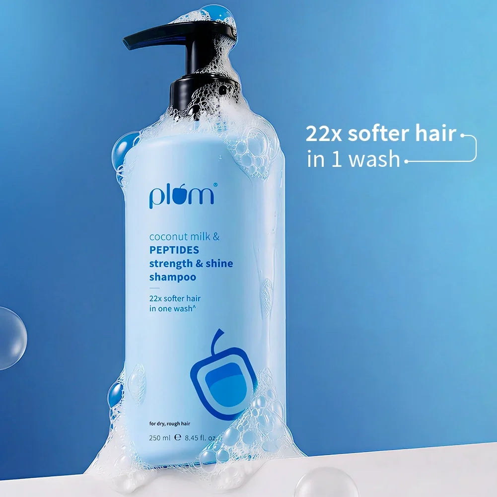 Plum Goodness Coconut Milk & Peptides Shampoo For Soft & Shiny Hair | 250 ml