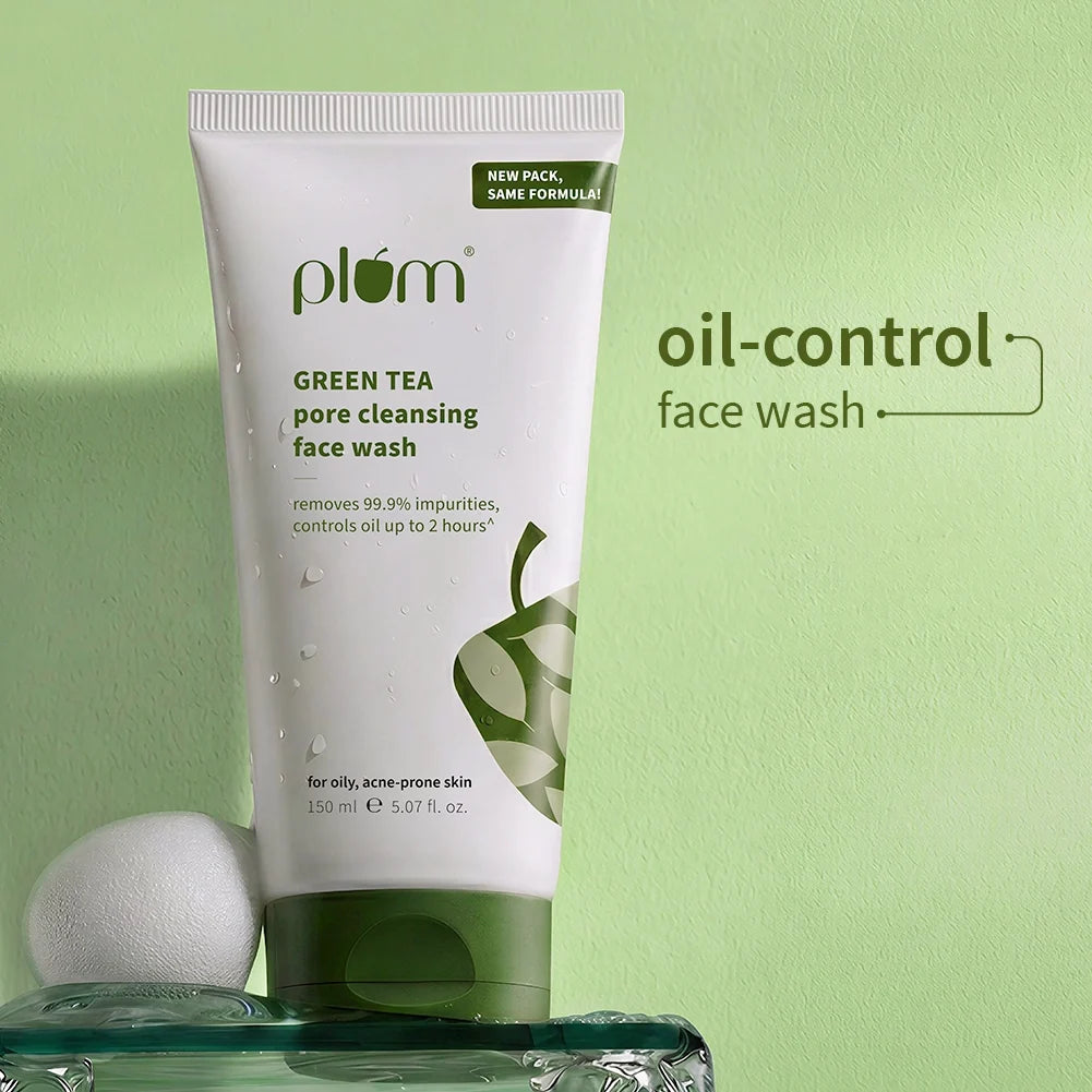Plum Goodness Green Tea Pore Cleansing Face Wash For Oily & Acne-Prone Skin | 150 ml