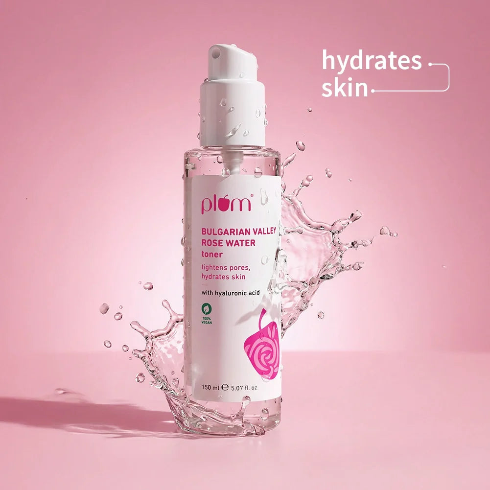Plum Goodness Bulgarian Valley Rose Water Toner For Dry Skin
