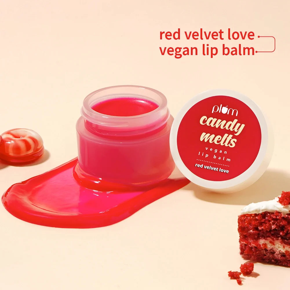 Plum Goodness Candy Melts Vegan Lip Balm | Red Velvet Love