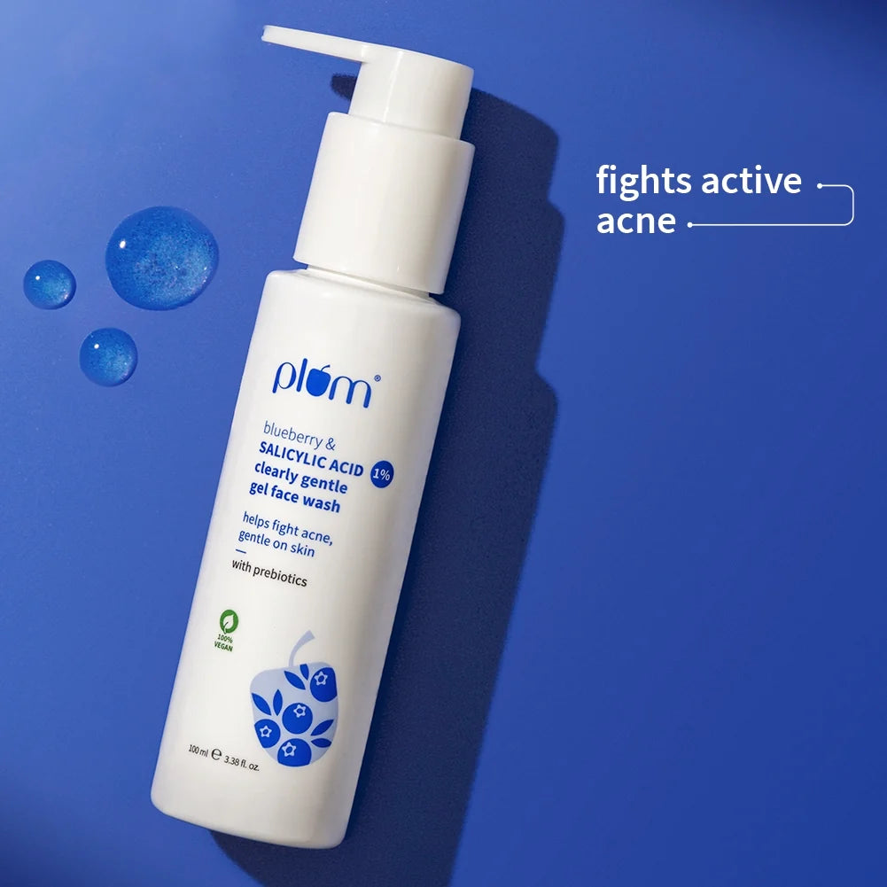 Plum Goodness 1% Salicylic Acid Clearly Gentle Gel Face Wash For Acne-Prone Skin