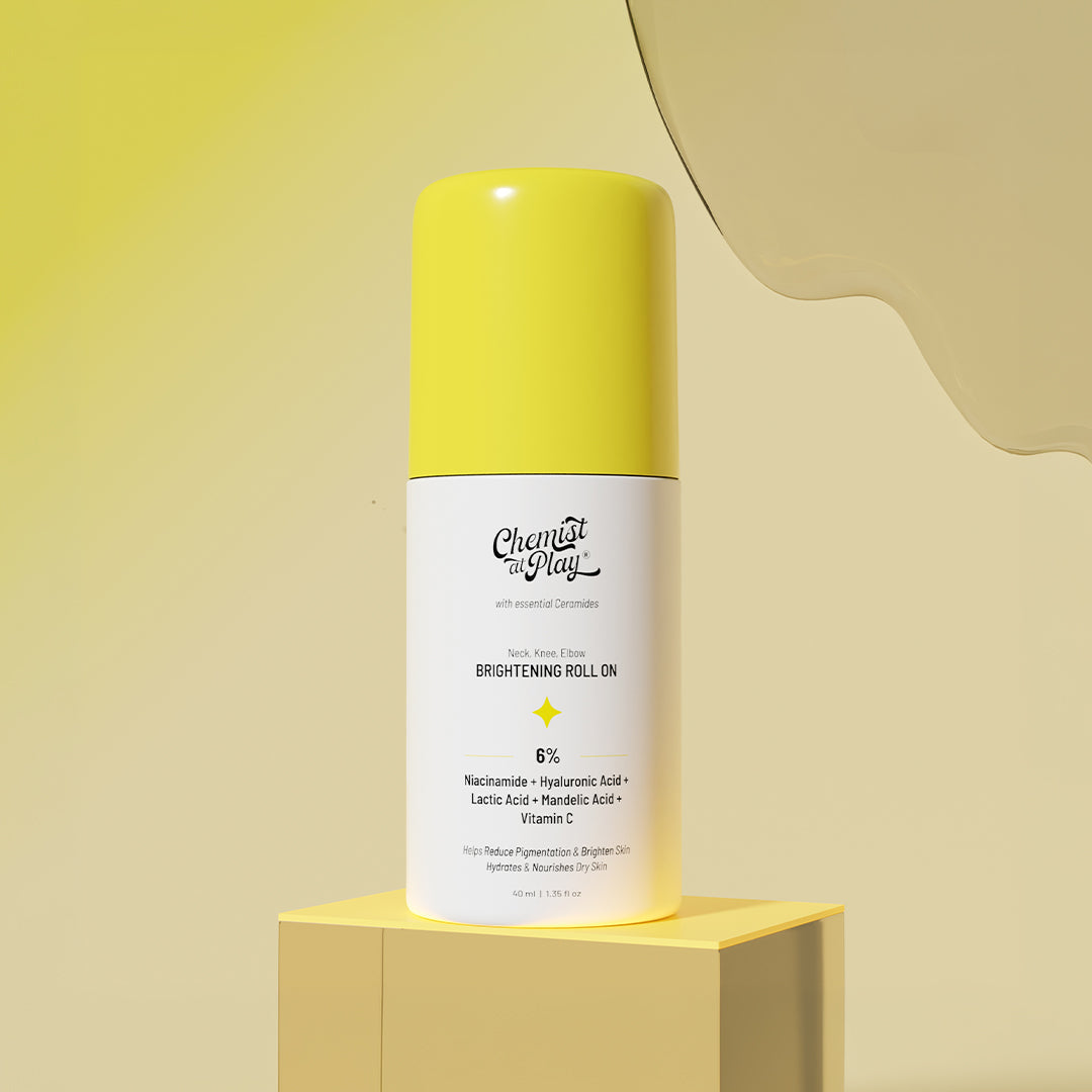 Chemist At Play Neck, Knee & Elbow Brightening Roll On With Mandelic Acid & Niacinamide - 40 ml