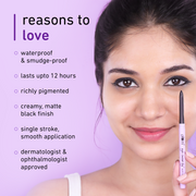 Plum Goodness Eye-Swear-By Kohl Kajal | Deep Black