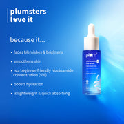 Plum Goodness 5% Niacinamide & Rice Water Brightening Face Serum For Clear & Bright Skin