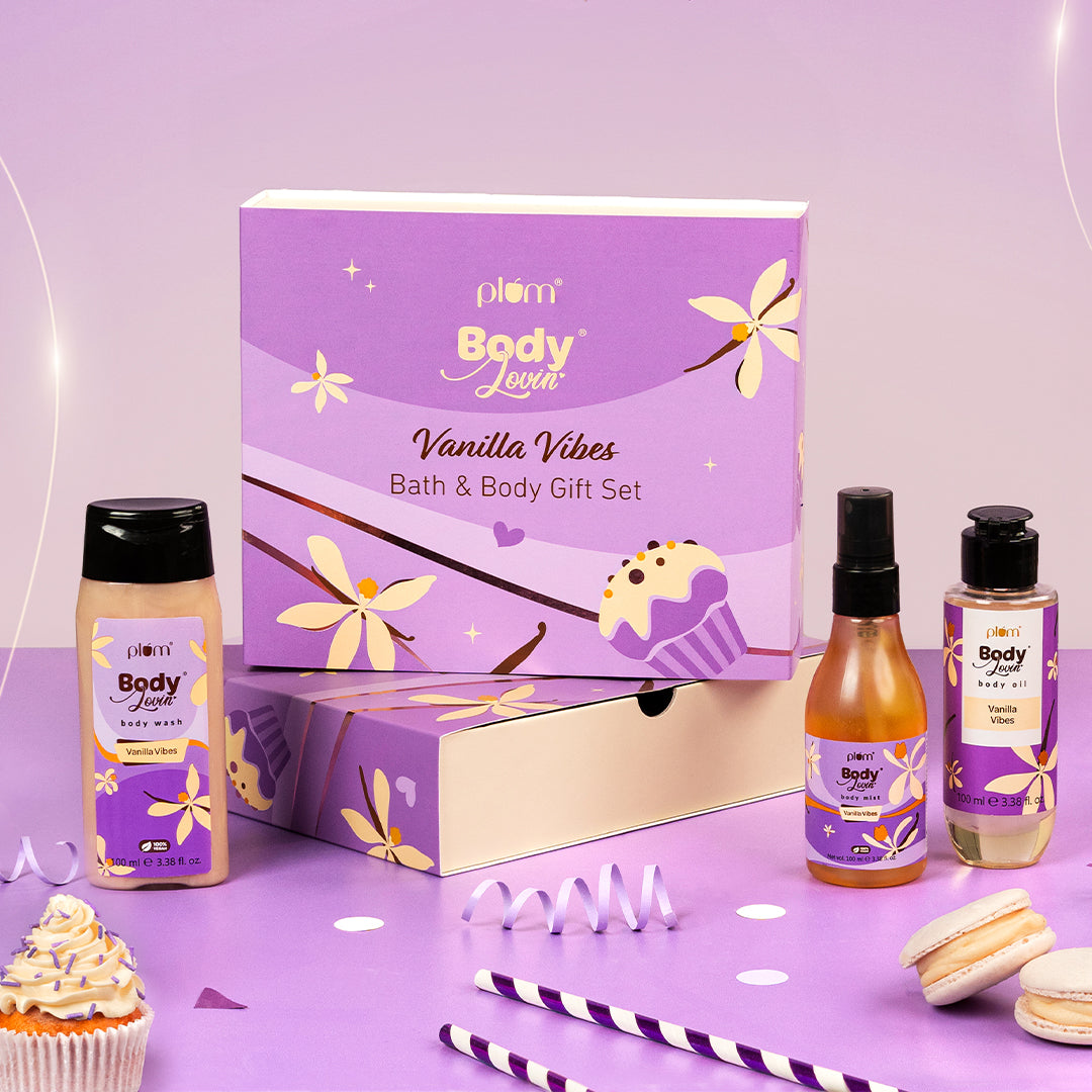 Plum Goodness Vanilla Vibes Bath & Body Gift Set by BodyLovin'**