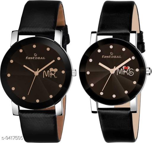 Skylark FastDeals Mr & Mrs couple Dial Leather Strep Couple Watch Analog Watch - For Men & Women