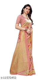 Women's Art Silk Floral Printed Saree