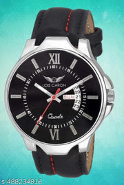 LOIS CARON LCS_4119 WHITE DIAL AND BLACK STRAP Analog Watch - For Men ()