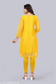 Trendy Layered Net Kurti