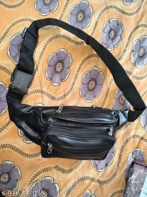 Black Waist Bag for Men