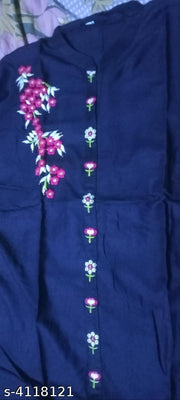 Women's Embroidered Rayon Kurti