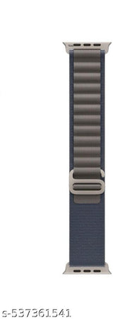 Trail Loop Alpine Loop Straps Compatible with Watch 49mm 45mm 44mm 42mm, Adjustable Velcro Premium Strap for iWatch Ultra & Ultra 2 Series SE 8 7 6 5 4 3 2 1. (Only 2 Pcs Trail Loop Strap, Watch NOT Included) Alpine Blue Trail White Combo Pack of 2