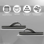 BLESSING Women Stylish | Super Soft | Ultra-Light |Flip-Flop Daily Use | Casual wear| Anti Skid |Thong Slippers for Women (Black)