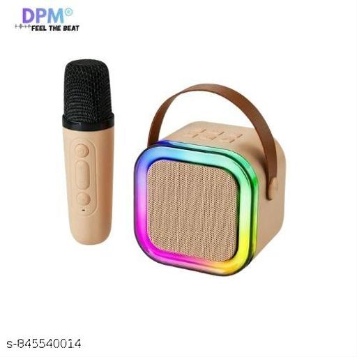DPM Portable Sound Speaker with Wireless Microphone, RGB Lights, Loud Audio Output, AUX Support, Multi Device Connectivity