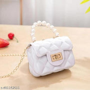 Trendy Multicolour Vibrant Mini Sling Bag For Girls (PACK OF  4  RANDOM COLOUR PIECE)  With Stylish & Functional Accessory Chain
