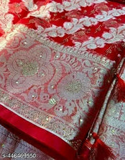 TF Silk House Banarasi silk saree stone work