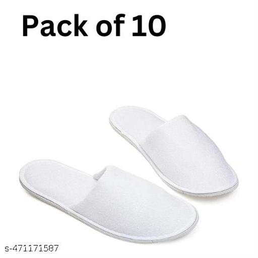 Disposable Flip Flop sleepers Cotton Hotel, Salons, Spa Slippers for Women and Men (Pack of 10)