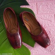 Duosoft Bellies for Women | Soft Comfortable | Breathable | Fashionable | Stylish | Trendy | Super soft | Lightweight | Anti-Slip Sole | Indoor & Outdoor | (DW-0201)(Maroon)