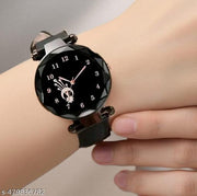 PG CREATION - Classy Analogue  Leather strap Causal Girls Women watches