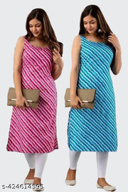 Polyster/Crepe fabric-Womens Trending & Fashionable Kurtis