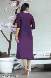 Straight Embroidered Kurta For Women And Girls