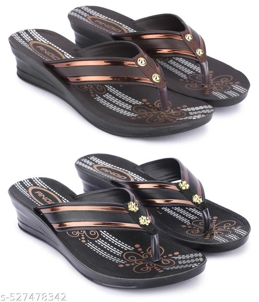 Multicolor Combo of Women's  Flipflop - Pack of 2