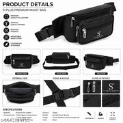 Waist Bag for Men Side Bag for Travel, Sports Waterproof & Adjustable Belt Pouch Fanny Waist Bag