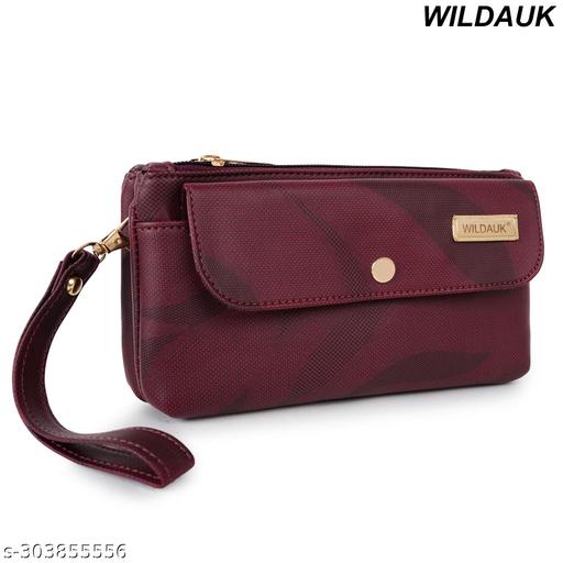 WILDAUK  Casual, Formal, Party Maroon Attractive Clutch