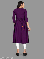 rayon kurti embroidered