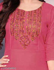 Aakarsha Women Plus Size Cotton Rayon Kurta