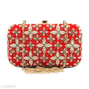 Beautiful Women's Red Velvet Clutch