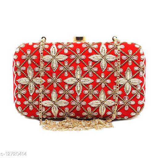 Beautiful Women's Red Velvet Clutch