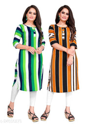 Women Striped Kurtis