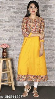 Polyster/Crepe fabric-Woman printed Anarkali kurti's