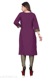 Fashionable Cotton Slub jacquard work Kurti For Women
