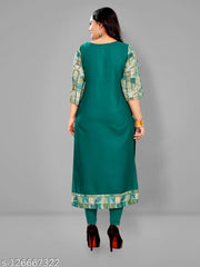 Jacket Style Digital Printed Cotton Kurtis