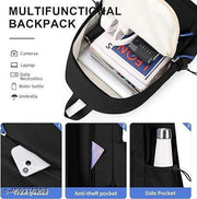 Craftwood School Backpack for Teen Girls, Boys Waterproof High School Backpack for Student Bookbag College Backpack for Women Men Casual Daypack Travel Aesthetic Backpacks Black
