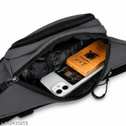 Waist Bag Men & Women Side Pouch for Travel & Sports Waterproof Adjustable Strap(Grey)