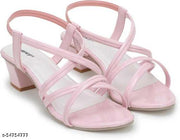 Fashion Gorgeous Ladies Slippers Casua Block Heel Women Sandals | Sandal For Girls | Women Footwear (Pink)