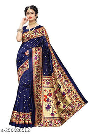 Women's Desinger Art Silk Printed Saree with Blouse Piece ( Pack of 3)