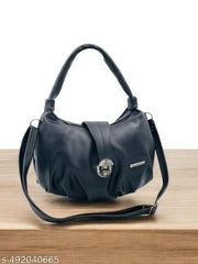 Girl&Women's Vegan Leather Style Bag Diva Handbags Shoulder Hobo Bag Ladies Purse (Neve Blue)