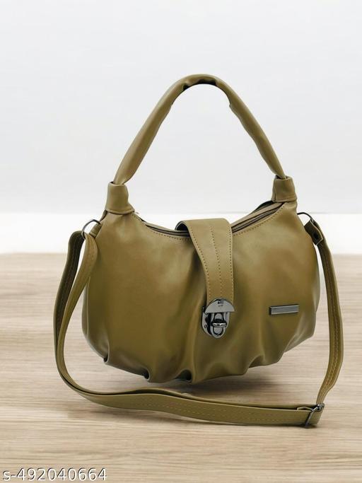Women's Vegan Leather Style Diva Handbags Shoulder Hobo Bag Ladies Purse (green)