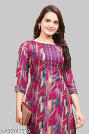 Women's Party wear cotton  kurta pant set (Pack OF 2 )