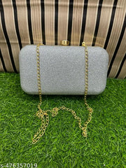 New Stylish Fancy Clutches purse very actractive clutches women's & Girls (Grey)